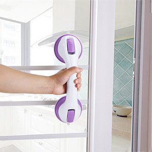 2 x Bathroom Handrail Suction Cup Type Anti-skid Grab Hand Holder for Seniors