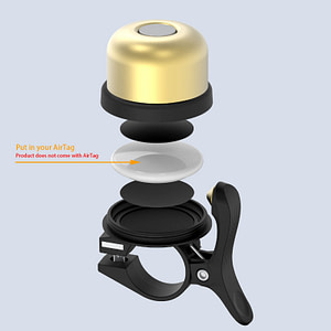 Bicycle Bell with Compartment for Apple AirTag Anti-theft Holder GPS Tracker Bike Loud Sound Ring Bell