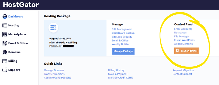 how to start a blog with hostgator